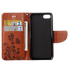 For  iPhone 8 & 7  Pressed Flowers Horizontal Flip Leather Case with Holder & Card Slots & Wallet(Brown)