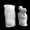 Q047 Portrait Hug Couple Candle Silicone Mold DIY Aromatherapy Gypsum Ornaments Cake Decorative Baking Mold