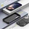For Samsung Galaxy A55 5G Armor MagSafe Holder PC Hybrid TPU Phone Case(Black)