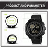 SANDA 762 Watch Men Watch Students Men Watch Fashion Trend Youth Waterproof Night light Sports Men(Silvery)