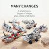 Aircraft Carrier Shaped Children Building Blocks Small Particle Assembled Educational Toys(Red Sea Cruiser)