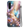 For Samsung Galaxy A26 5G Crystal Texture Colored Drawing Leather Phone Case(Butterfly Love Flower)