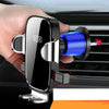BUDK Anti-shake Car Phone Bracket Car Navigation Air Vent Fixed Gravity Support Stand(Silver)