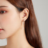 S925 Sterling Silver Long Tassel Shining Cross Women Earrings