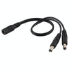 5.5 x 2.1mm 1 to 2 Female to Male Plug DC Power Splitter Adapter Power Cable, Cable Length: 30cm(Black)