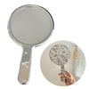 Round Medium Retro Handheld Cosmetic Mirror Portable Small Mirror