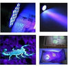 5 PCS 9 LEDs 395NM Mini UV Flashlight Fluorescent Agent Detection Pen Security Light
