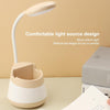 USB Charging LED Desk Light Eye Protection Lamp with Pen Holder and Phone Holder(CS276-4 Yellow)