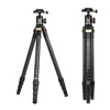 QingZhuangShiDai Q8805C CNC Camera SLR Carbon Fiber Tripod Without Central Axis(Black Gold)