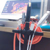 10 PCS Data Cable Storage Winding Wire Organizer(5 Holes Black)