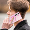 For Samsung Galaxy S24 FE 5G MagSafe Frosted Translucent TPU + PC Full Coverage Phone Case(Pink)