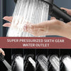 Pressurized Shower Water Heater Handheld Multifunction 6-speed Nozzle, Color: Silver