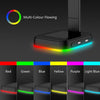 RGBD9 Colorful Glowing Gaming Headset Display Stand with Charging + Data Transmission Dual USB Interface (Black)