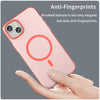 For iPhone 15 Plus MagSafe Frosted Translucent TPU + PC Full Coverage Phone Case(Red)