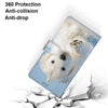 For Alcatel 1L (2021) Coloured Drawing Cross Texture Horizontal Flip PU Leather Case with Holder & Card Slots & Wallet & Lanyard(Snow Puppy)