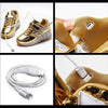 CD03 LED Double Wheel Wing Roller Skating Shoes, Size : 40(Gold)