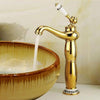 Antique Hot and Cold Bathroom Washbasin Faucet, Style: High Model+Water Inlet Pipe