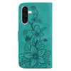 For Samsung Galaxy A36 5G / A56 5G Lily Embossed Leather Phone Case(Green)