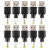 10 PCS 5.5 x 1.7mm Male to USB 2.0 Male DC Power Plug Connector