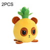 2 PCS Cute Plush Flip Toy Double-Sided Doll(Yellow Pineapple)