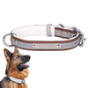 Reflective XS Brown Velvet Dog Collar - CL181K