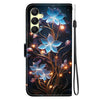 For Samsung Galaxy A25 5G Crystal Texture Colored Drawing Leather Phone Case(Little Lantern Flower)