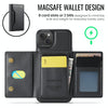 For iPhone 14 Plus DG.MING MAGKING-K2 Series MagSafe RFID Card Bag Detachable Phone Case(Black)