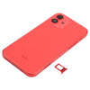 iPhone 12 Red Battery Back Cover Assembly with Side Keys & Camera Lens