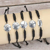 2pcs Hand-Woven Adjustable Alloy Baseball Football Basketball Volleyball Bracelet(4)