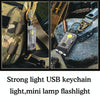 Outdoor Camping Multifunctional Solar Highlighted Mini Keychain Light(Black)