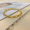 OPK 1384 Stainless Steel Plain Chain Jewelry Simple Splicing Bracelet, Color: Steel Color