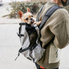 Large Grey Ventilated Pet Carrier Backpack - Breathable & Washable