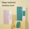 871 9.7 Inch Portable Tablet Bluetooth Keyboard With Touchpad + Mouse Set for iPad(Green + Mouse)