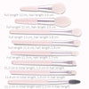 8-in-1 Mini Wooden Handle Makeup Brush Set Portable Loose Powder Brush(Haze Blue)
