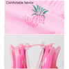 3 in 1 Children Swimming Swimming Cap + Swimming Goggles + Nose Clip Earplugs Set(Pink Pineapple)