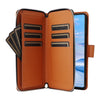 For Samsung Galaxy A33 5G Nine-card Slots Zipper Wallet Bag Leather Phone Case(Brown)