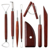 8-in-1 Wooden Handle Pottery Clay Tool set Ceramic Trimming Carving Knife(SF008)