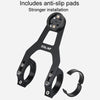 ESLNF Mountain Bike Yardstick Stand Lights Base Outdoor Riding Stainless Steel Stand(Black)