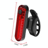 Mountain Bike Night Riding Warning Lamp Bicycle USB Charging Tail Light(Red)