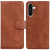 For Samsung Galaxy A26 5G Skin Feel Pure Color Flip Leather Phone Case(Brown)