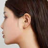 S925 Sterling Silver Devil Eye Zircon Tassel Ear Studs Women Earrings