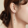 S925 Sterling Silver Star Moon Tassel Women Earrings