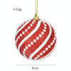 8cm Christmas Ball Christmas Tree Decoration Sequin Pearl Ball Hanging Ornament(Pink)