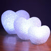 8cm White Heart  Indoor Decorative LED Night Light Romantic 3D Love Heart Valentine Day Wedding Party Decoration