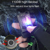 V20 Portable Keychain Light Rechargeable Bright Mini Flashlight(Black Red Light)