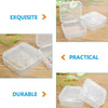 10pcs Square Plastic Transparent Storage Box With Lid Dustproof Earring Ring Jewelry Storage Box, Size: 4.3x4.3x2cm