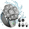 6 In 1 9 Knife Head Multifunctional USB Shaver Full Body Water Washing Shaver Men Hair Bald