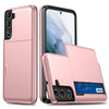For Samsung Galaxy S25+ 5G Shockproof Armor Phone Case with Card Slot(Rose Gold)