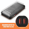 WLX-815P 180W 15 Ports USB Fast Charging Dock Smart Charger with Holder, US Plug