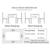 Linen Cotton Christmas Party Tablecloth Rectangle Bronzing Dinning Table Cover, Size:140x140cm(White)